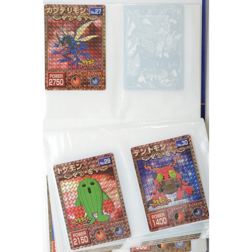 392 - A collection of 55 large Digimon cards, from a set of 65, including holographic and foil cards

To b... 