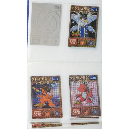 392 - A collection of 55 large Digimon cards, from a set of 65, including holographic and foil cards

To b... 