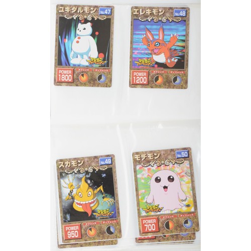 392 - A collection of 55 large Digimon cards, from a set of 65, including holographic and foil cards

To b... 