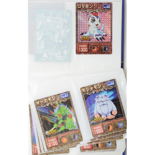 392 - A collection of 55 large Digimon cards, from a set of 65, including holographic and foil cards

To b... 