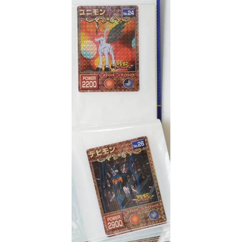 392 - A collection of 55 large Digimon cards, from a set of 65, including holographic and foil cards

To b... 