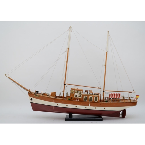 410 - Two scale models of ships, to include a Trotamares, Barcelona, Spanish fishing vessel, 82 x 24 x 16c... 