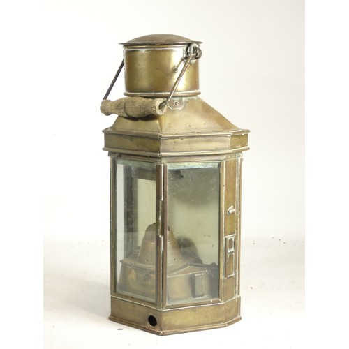 413 - A brass ships lamps, stamped Eli Griffiths & Sons, stamped with makers mark and 1912, brass with thr... 