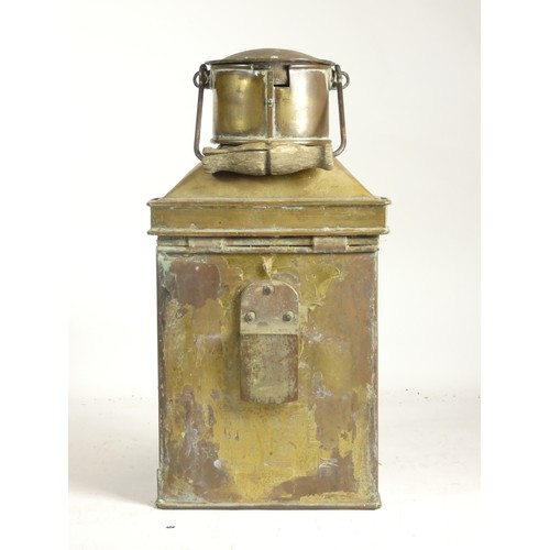 413 - A brass ships lamps, stamped Eli Griffiths & Sons, stamped with makers mark and 1912, brass with thr... 