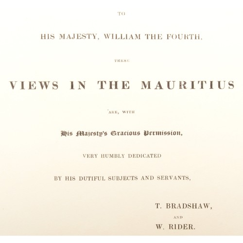 109 - Bradshaw, Thomas. Views of Mauritius, or Isle of France drawn from Nature. London. James Carpenter &... 