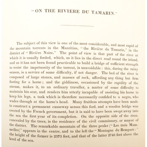 109 - Bradshaw, Thomas. Views of Mauritius, or Isle of France drawn from Nature. London. James Carpenter &... 