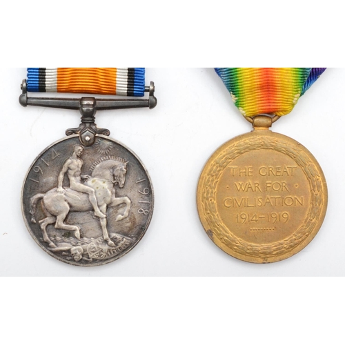 452 - WWI medals, pair, War and Victory, awarded to 35970 Pte. C.T.S. Pitt, Royal Warwickshire Regiment