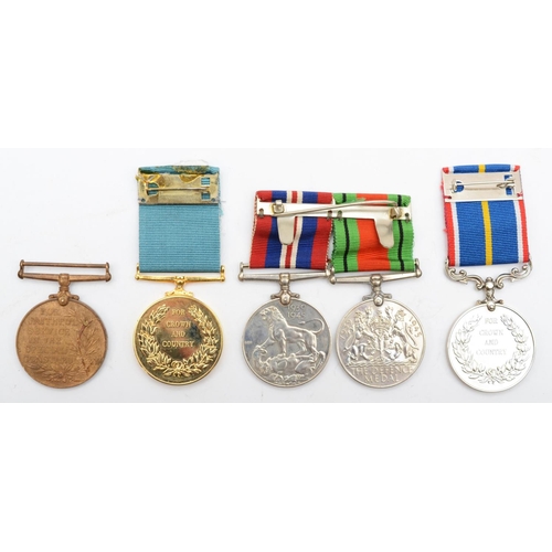 464 - Five various medals, George V Special Constable, James Hopkins, WWII pair and two others