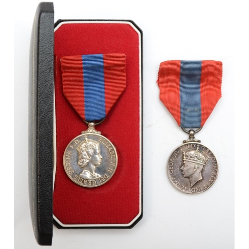 469 - Two Imperial Service Medals, ERII awarded Reginald Henry Fishel, cased and George VI Adolphe Sidney ... 