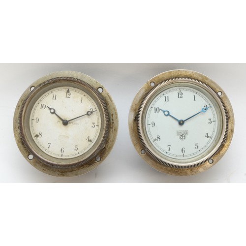 24 - A Smiths vintage dash clock, P.179.897 and another not numbered (2)
