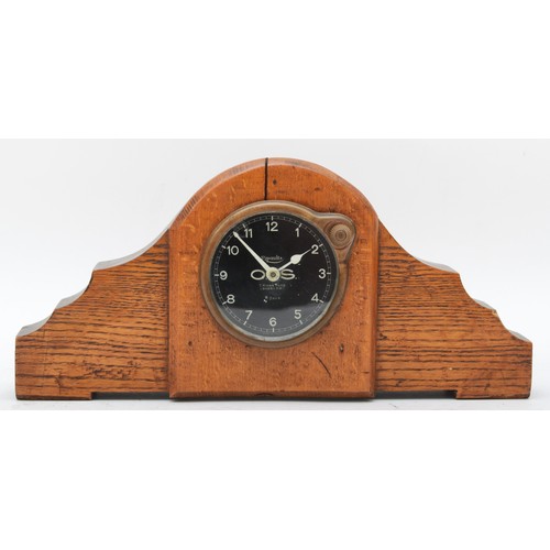 25 - A Ripaults OS vintage brass 8 day motor car clock