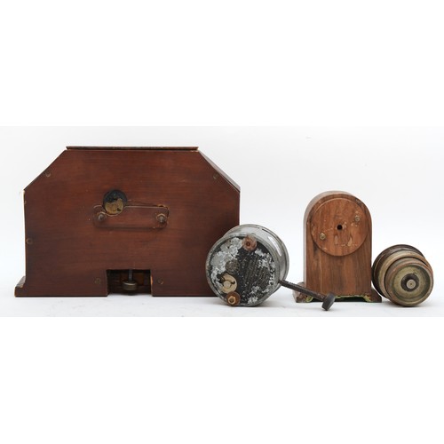 26 - A Smith N motor car clock, a Jaeger clock, and two smaller clock (4).