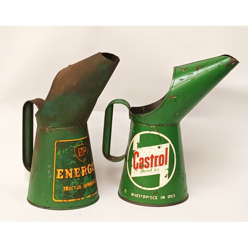 43 - A BP Energol quart oil jug and a Castrol jug (2)