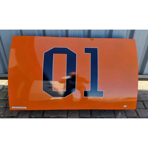 64 - A General Lee dummy door panel, wall mounted, 100 x 59cm