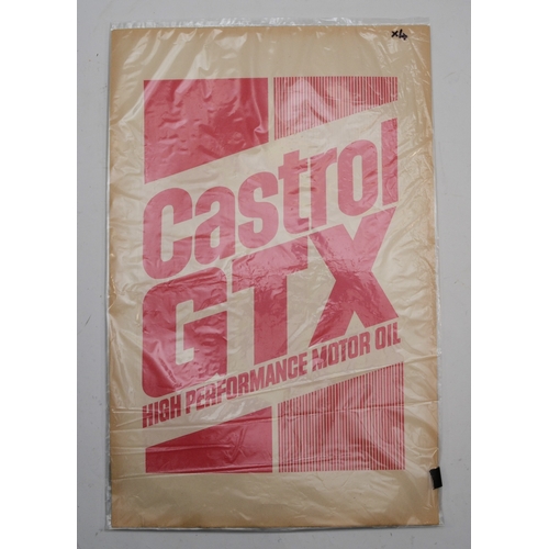 67 - A set of 4 Castrol GTX paper car mats