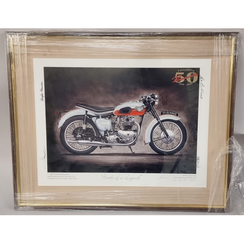 83 - Birth of a Legend, by Steve Dunn, artist proof, 28/50, with four signatures, 32 x 43cm