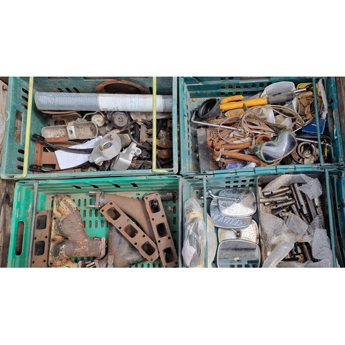 143 - Six boxes of mainly Jaguar Mk2 spares