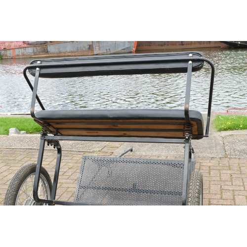 150 - A black painted horse/pony exercise cart