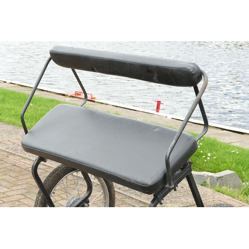 150 - A black painted horse/pony exercise cart