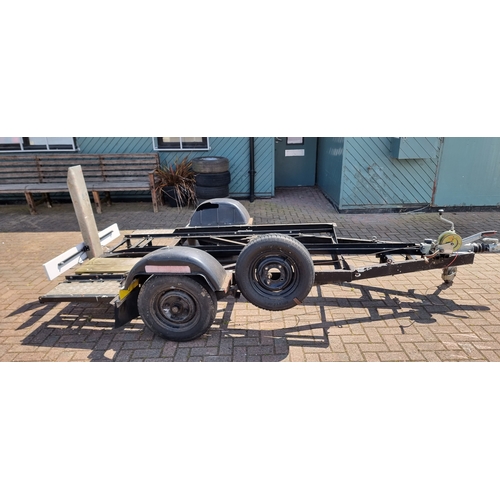 153 - A single axel trailer built to transport a Morgan three wheeler.