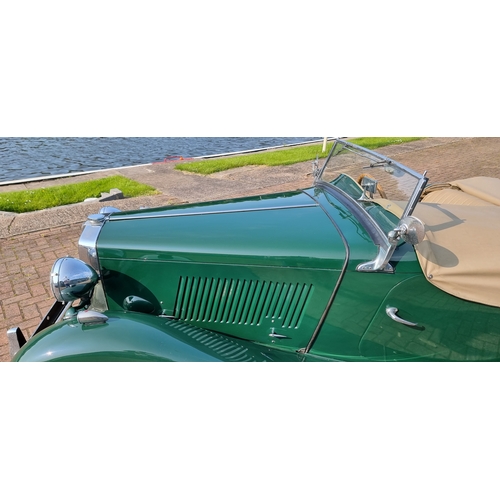 321 - 1951 MG TD/C, Mk 2, 1250cc. Registration number KAS 395 (non transferrable). Chassis number TD/C9610... 