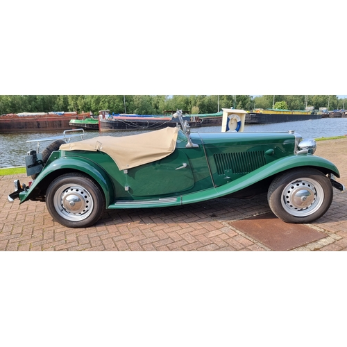 321 - 1951 MG TD/C, Mk 2, 1250cc. Registration number KAS 395 (non transferrable). Chassis number TD/C9610... 