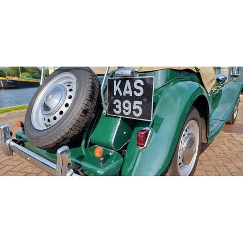 321 - 1951 MG TD/C, Mk 2, 1250cc. Registration number KAS 395 (non transferrable). Chassis number TD/C9610... 