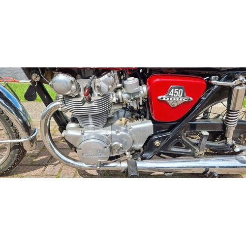 445 - 1971 Honda CB 450 K4, 444cc. Registration number EKH 158J. Frame number CB450 4129861. Engine number... 