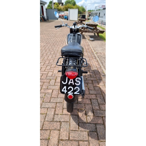 449 - 1957 BSA Bantam D3, 150cc. Registration number JAS 422 (non transferable). Frame number CD3 18485. E... 