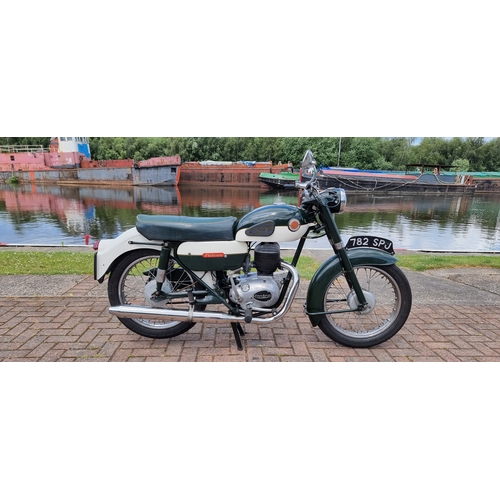 451 - 1961 Francis Barnett Falcon 87, 199cc. Registration number 782 SPJ (non transferrable). Frame number... 