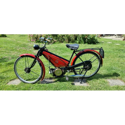 419 - 1947 Francis Barnett Powerbike, 98cc. Registration number EAY 40 (non transferrable). Frame number M... 