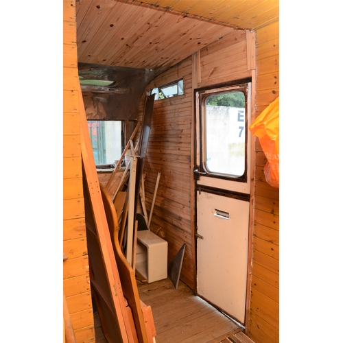 157 - c.1950/60's Sipson Living Van, green alloy covered body with timber frame, 26 x 8 foot (8m x 2.4m), ... 