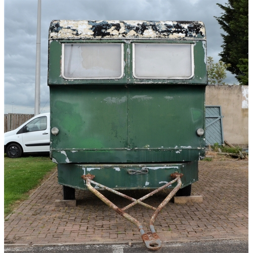 157 - c.1950/60's Sipson Living Van, green alloy covered body with timber frame, 26 x 8 foot (8m x 2.4m), ... 