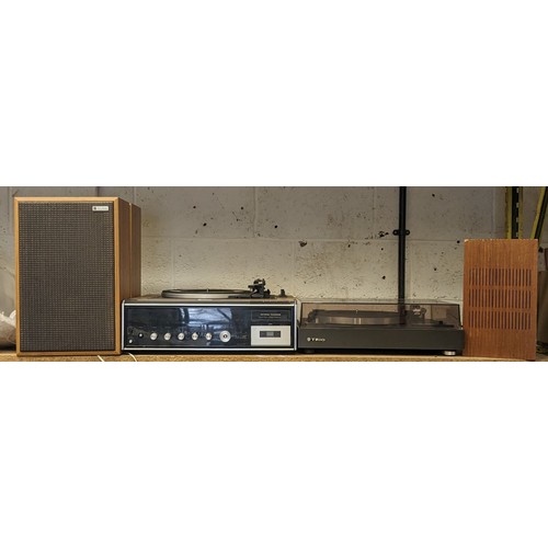 A collection of audio equipment, to include a National Panasonic