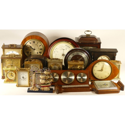 A collection of quartz and mechanical clocks, to include an Ingersoll