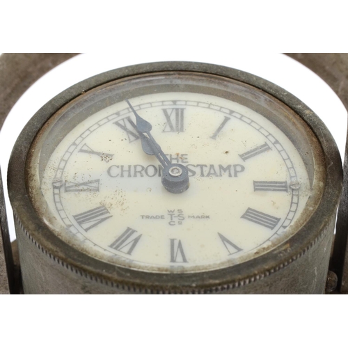 49 - The Chronostamp, a vintage time recorder, with key