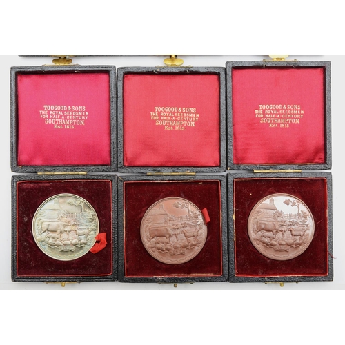 35 - Two silver agricultural Championship Medals, presented by Toogood & Sons, Southampton, 30gm, 44m, ca... 