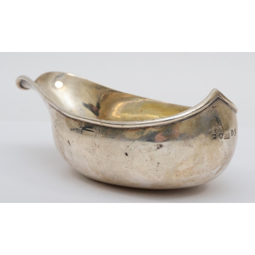 63 - A George III silver pap boat, by Solomon Hougham, London 1803, of typical form 12cm, 75gm