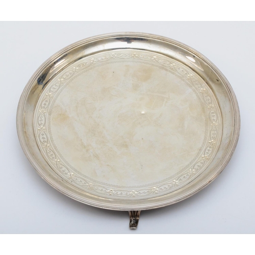 62 - A George III silver waiter, by Peter and Jonathan Bateman, London 1790, with bright cut border, rais... 