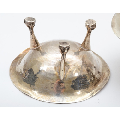 56 - Charles Robert Ashbee, a Victorian Arts and Crafts pair of silver open dishes, London 1900, spot ham... 