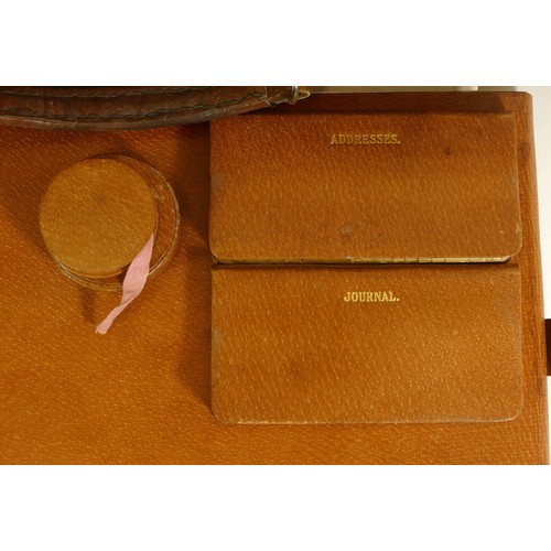 220 - J.C. Vickery of Regent Street, London, a vintage crocodile skin brief case, opening to reveal letter... 