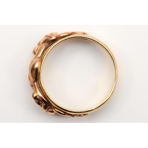 135 - Clogau, a Welsh 9ct rose gold ivy leaf ring, J, 3.6gm