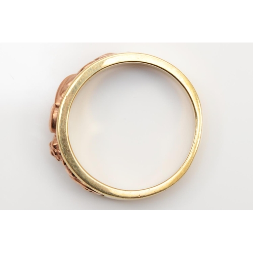 136 - Clogau, a Welsh 9ct two colour gold and brilliant cut diamond ring, N, 4.7gm