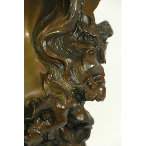 247 - V. Bonany, Paris, a bronze bust entitled Reve, signed and dated 1900, 54cm