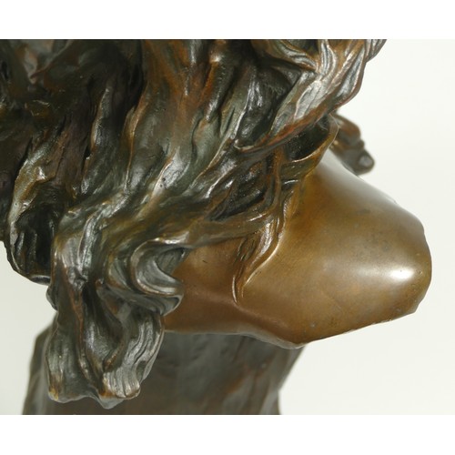 247 - V. Bonany, Paris, a bronze bust entitled Reve, signed and dated 1900, 54cm