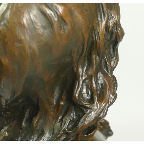 247 - V. Bonany, Paris, a bronze bust entitled Reve, signed and dated 1900, 54cm