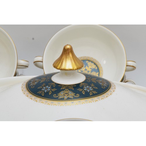 299 - A Royal Doulton Carlyle pattern No 5018 dinner/tea service, comprising; ten cups & saucers, ten side... 