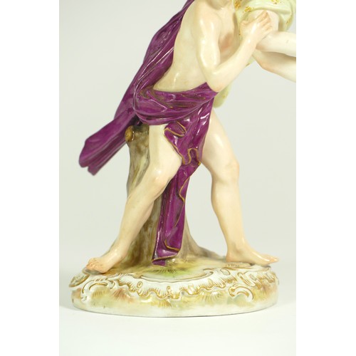 278 - A Meissen porcelain figurine, circa. 1750, 'Rape of Sabine', blue crossed swords mark and model no. ... 