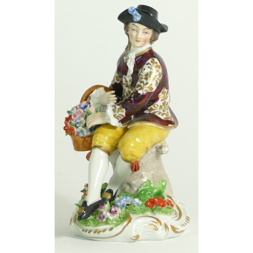 281 - A pair of Griffith porcelain figurines, circa. late 19th century. Entitled 'The Florist' and 'The Ha... 