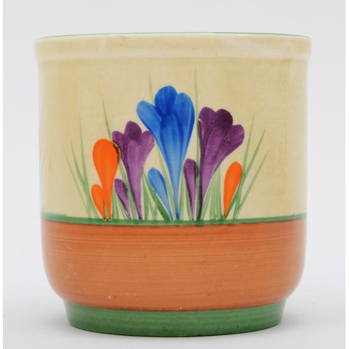 300 - A Clarice Cliff mug, crocus pattern, 10cm tall